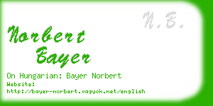 norbert bayer business card